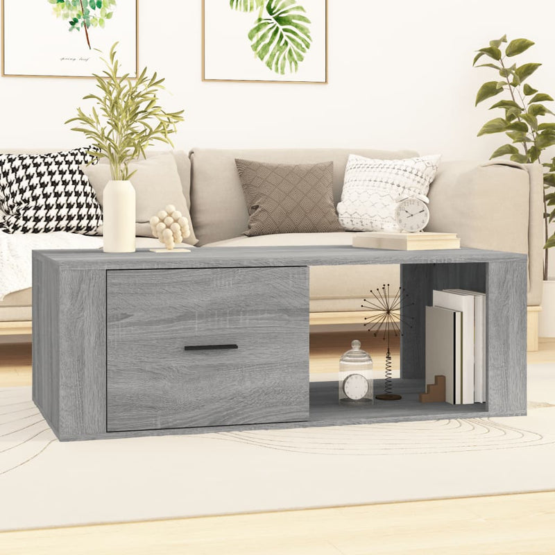 Coffee Table Grey Sonoma 100x50.5x35 cm Engineered Wood Payday Deals