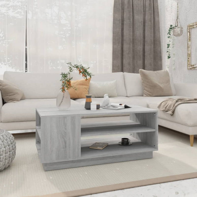 Coffee Table Grey Sonoma 102x55x43 cm Engineered Wood Payday Deals