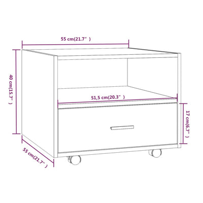 Coffee Table Grey Sonoma 55x55x40 cm Engineered Wood Payday Deals