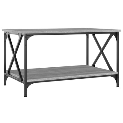 Coffee Table Grey Sonoma 80x50x45 cm Engineered Wood and Iron Payday Deals