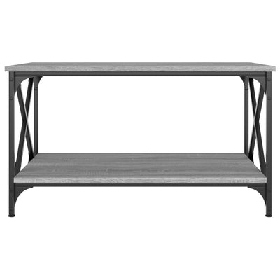 Coffee Table Grey Sonoma 80x50x45 cm Engineered Wood and Iron Payday Deals