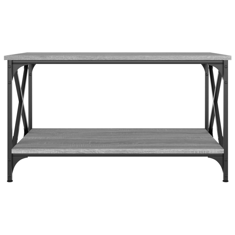 Coffee Table Grey Sonoma 80x50x45 cm Engineered Wood and Iron Payday Deals