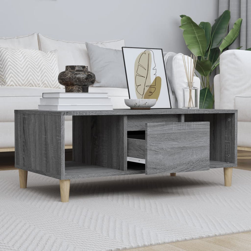 Coffee Table Grey Sonoma 90x50x36.5 cm Engineered Wood Payday Deals