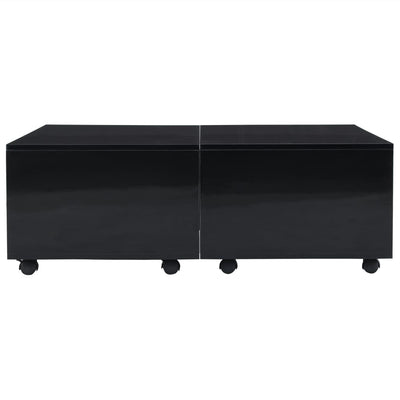 Coffee Table High Gloss Black 100x100x35 cm Payday Deals