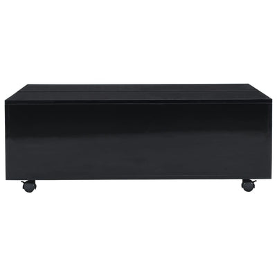 Coffee Table High Gloss Black 100x100x35 cm Payday Deals