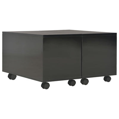 Coffee Table High Gloss Black 60x60x35 cm Engineered Wood Payday Deals