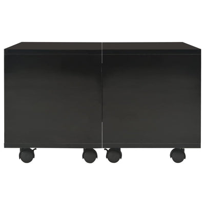 Coffee Table High Gloss Black 60x60x35 cm Engineered Wood Payday Deals