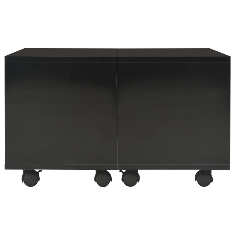 Coffee Table High Gloss Black 60x60x35 cm Engineered Wood Payday Deals