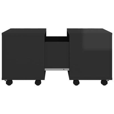 Coffee Table High Gloss Black 60x60x38 cm Chipboard Payday Deals