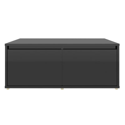 Coffee Table High Gloss Black 80x80x31 cm Engineered Wood Payday Deals