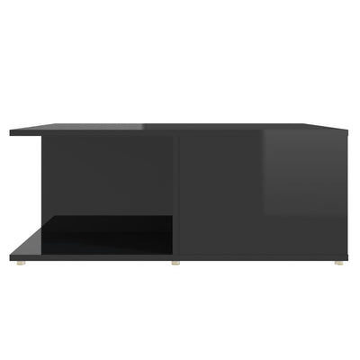 Coffee Table High Gloss Black 80x80x31 cm Engineered Wood Payday Deals