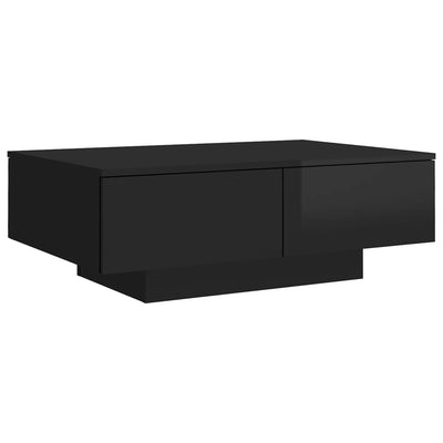 Coffee Table High Gloss Black 90x60x31 cm Engineered Wood Payday Deals