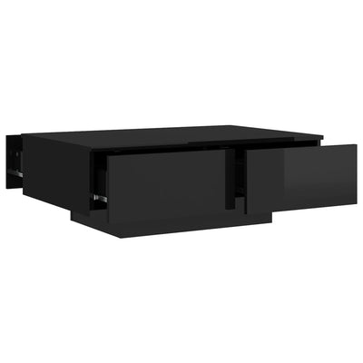 Coffee Table High Gloss Black 90x60x31 cm Engineered Wood Payday Deals