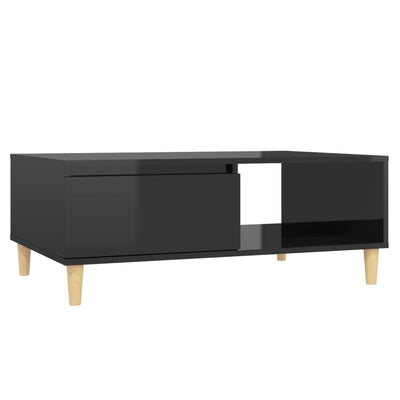 Coffee Table High Gloss Black 90x60x35 cm Chipboard Payday Deals