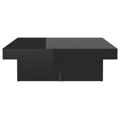 Coffee Table High Gloss Black 90x90x28 cm Chipboard Payday Deals