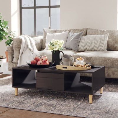 Coffee Table High Gloss Grey 103.5x60x35 cm Chipboard Payday Deals