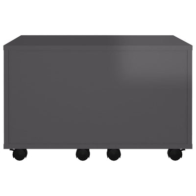 Coffee Table High Gloss Grey 60x60x38 cm Chipboard Payday Deals