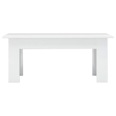 Coffee Table High Gloss White 100x60x42 cm Engineered Wood Payday Deals