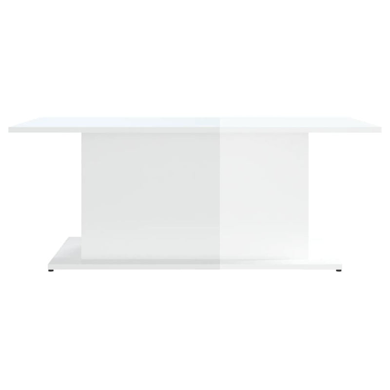 Coffee Table High Gloss White 102x55.5x40 cm Chipboard Payday Deals