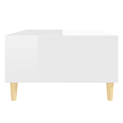 Coffee Table High Gloss White 103.5x60x35 cm Chipboard Payday Deals