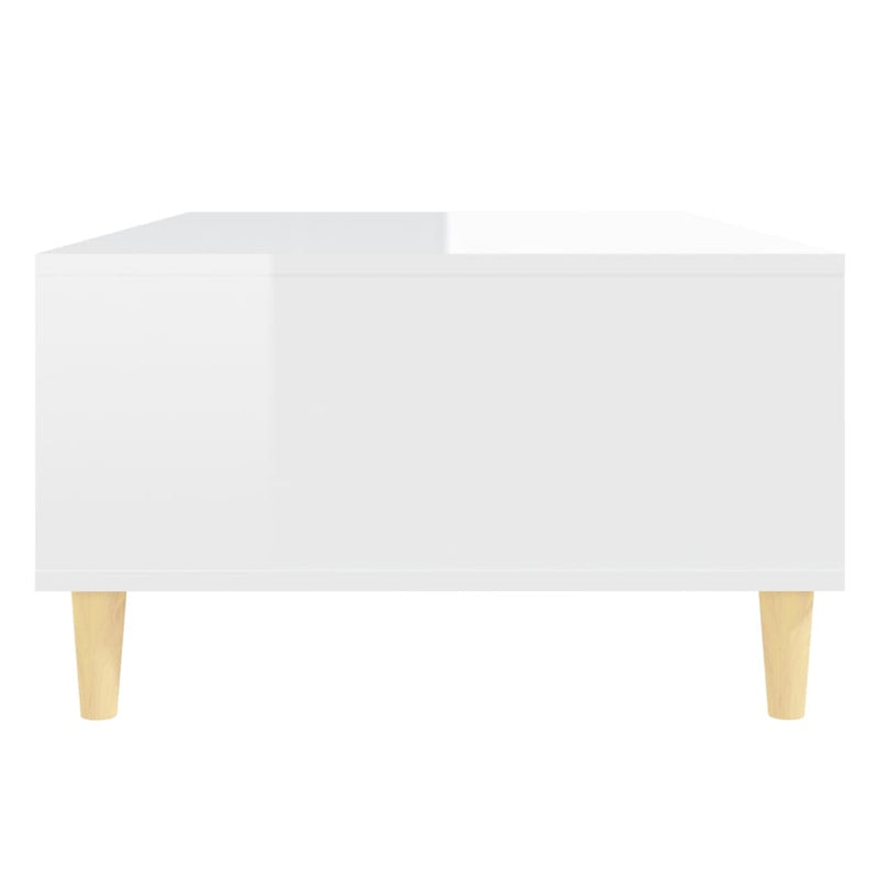Coffee Table High Gloss White 103.5x60x35 cm Chipboard Payday Deals