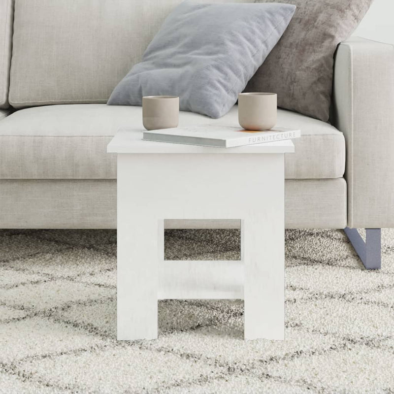 Coffee Table High Gloss White 40x40x42 cm Engineered Wood Payday Deals