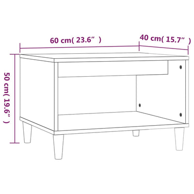 Coffee Table High Gloss White 60x40x50 cm Engineered Wood Payday Deals