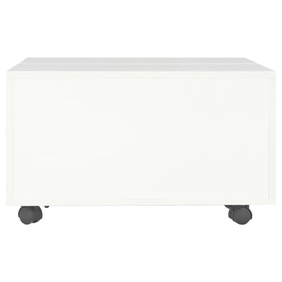 Coffee Table High Gloss White 60x60x35 cm Engineered Wood Payday Deals