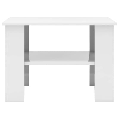 Coffee Table High Gloss White 60x60x42 cm Engineered Wood Payday Deals