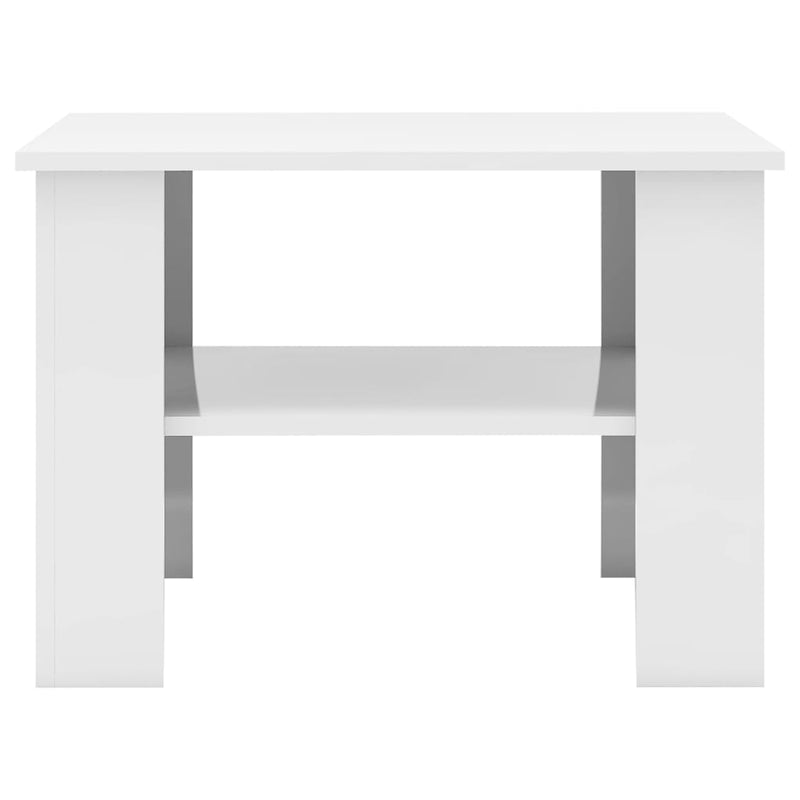 Coffee Table High Gloss White 60x60x42 cm Engineered Wood Payday Deals