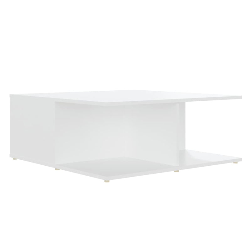 Coffee Table High Gloss White 80x80x31 cm Engineered Wood Payday Deals