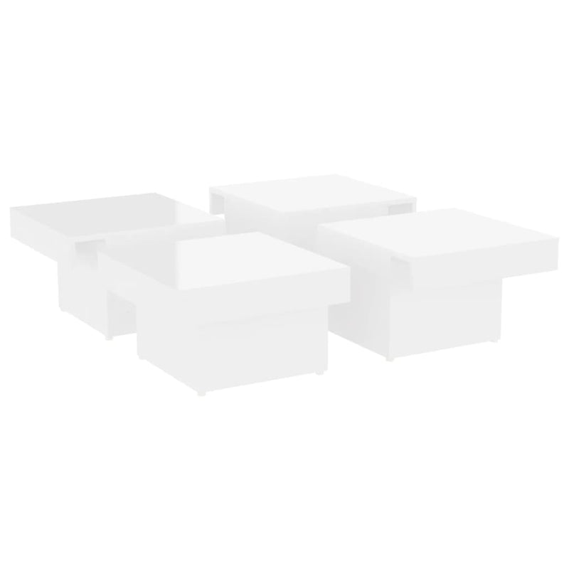 Coffee Table High Gloss White 90x90x28 cm Chipboard Payday Deals