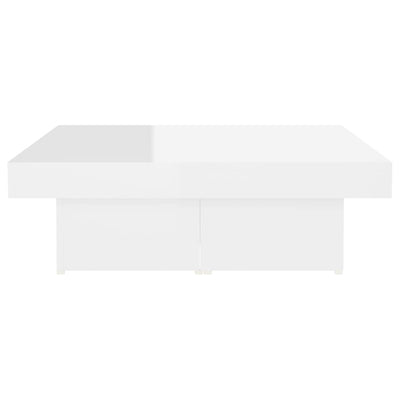 Coffee Table High Gloss White 90x90x28 cm Chipboard Payday Deals