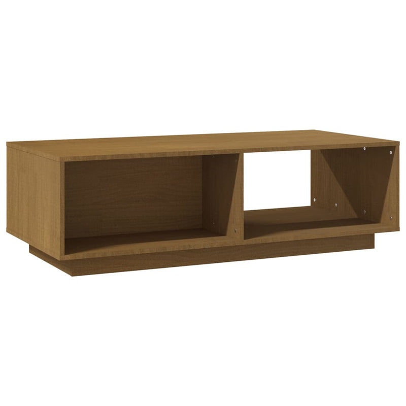 Coffee Table Honey Brown 110x50x33.5 cm Solid Pinewood Payday Deals