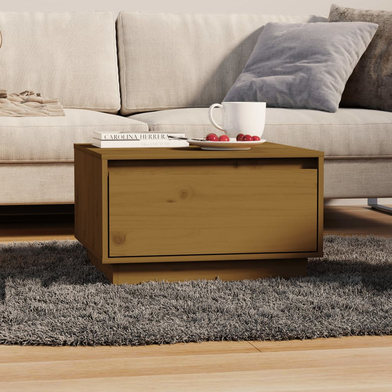 Coffee Table Honey Brown 55x56x32 cm Solid Wood Pine Payday Deals