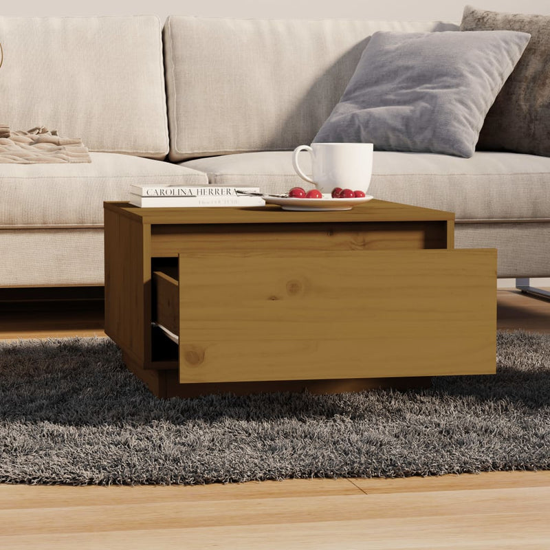 Coffee Table Honey Brown 55x56x32 cm Solid Wood Pine Payday Deals