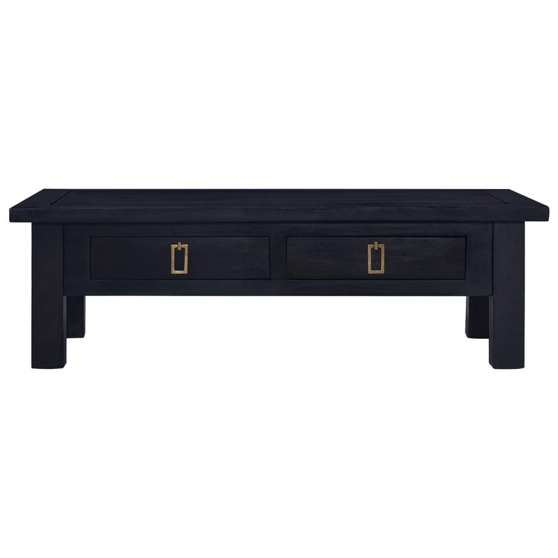 Coffee Table Light Black Coffee 100x50x30cm Solid Wood Mahogany Payday Deals