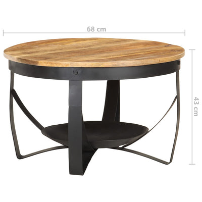 Coffee Table Ø68x43 cm Rough Mango Wood Payday Deals