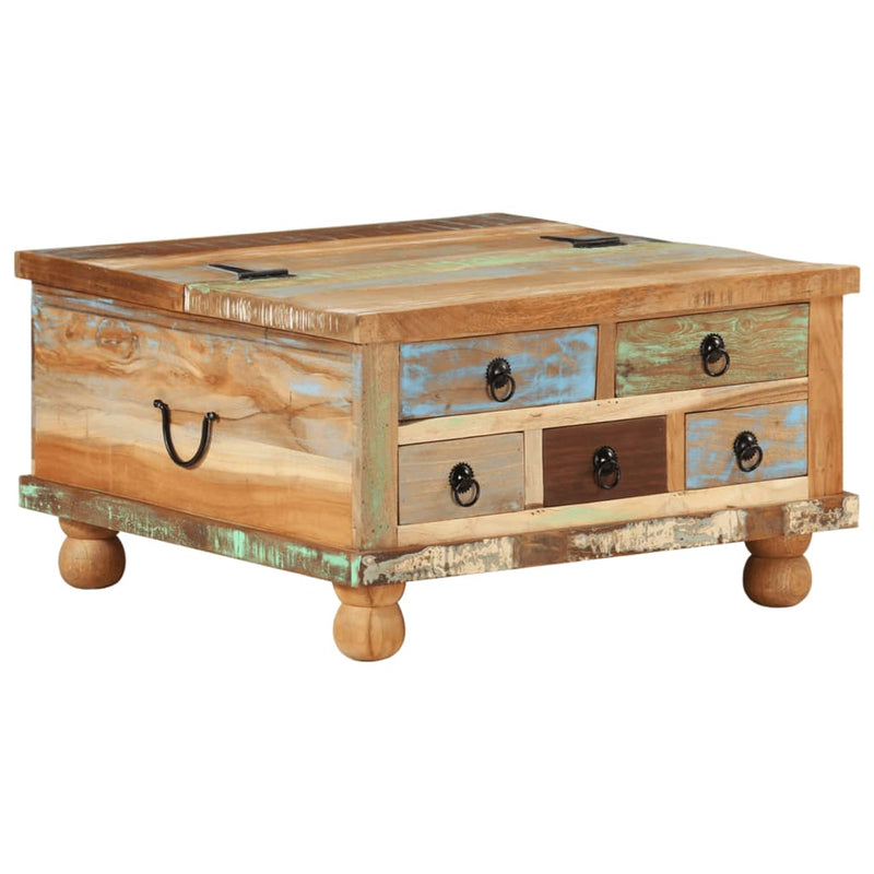 Coffee Table Reclaimed Wood 70x70x38 cm Payday Deals