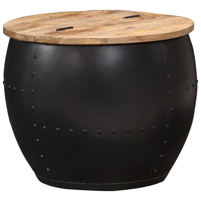 Coffee Table Round 53x43 cm Solid Mango Wood Payday Deals