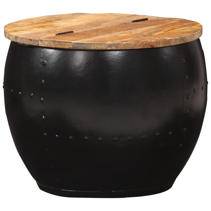 Coffee Table Round 53x43 cm Solid Mango Wood Payday Deals