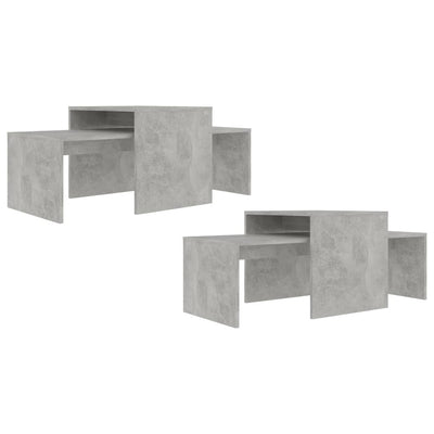 Coffee Table Set Concrete Grey 100x48x40 cm Engineered Wood Payday Deals