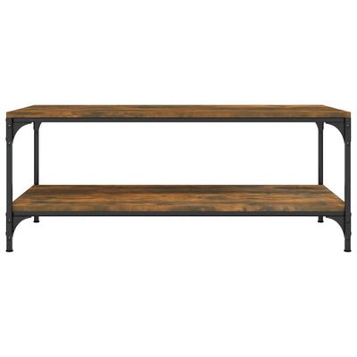 Coffee Table Smoked Oak 100x50x40 cm Engineered Wood Payday Deals