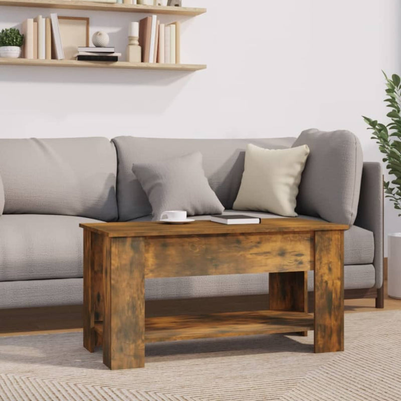 Coffee Table Smoked Oak 101x49x52 cm Engineered Wood Payday Deals