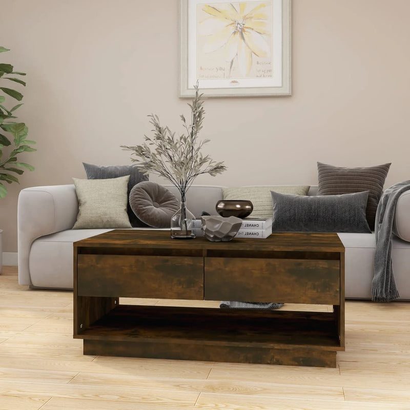 Coffee Table Smoked Oak 102.5x55x44 cm Chipboard Payday Deals