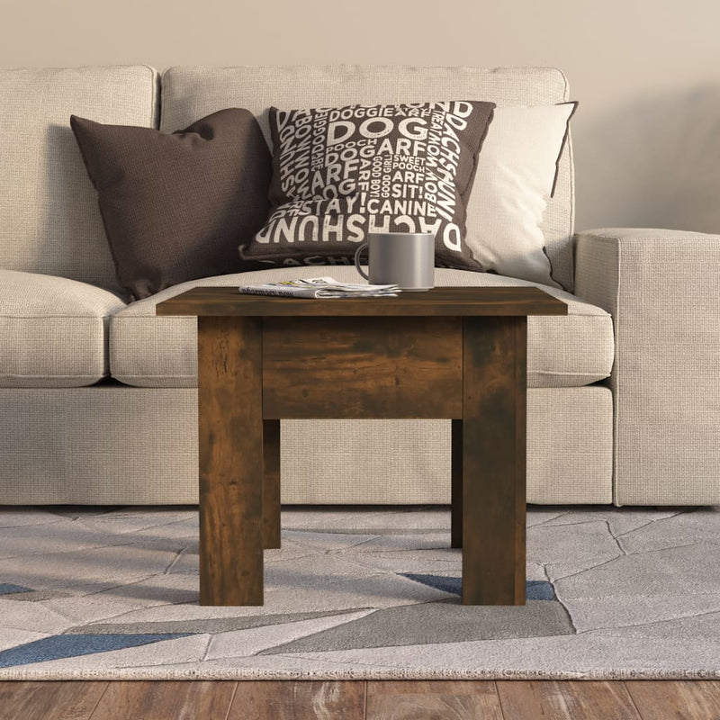 Coffee Table Smoked Oak 55x55x42 cm Engineered Wood Payday Deals