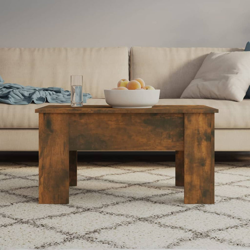 Coffee Table Smoked Oak 79x49x41 cm Engineered Wood Payday Deals