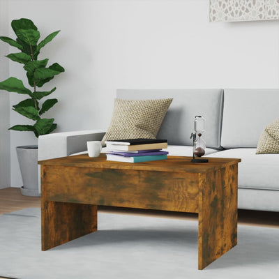 Coffee Table Smoked Oak 80x50.5x41.5 cm Engineered Wood Payday Deals