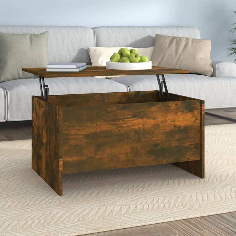 Coffee Table Smoked Oak 80x55.5x41.5 cm Engineered Wood Payday Deals