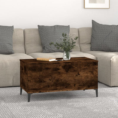 Coffee Table Smoked Oak 90x44.5x45 cm Engineered Wood Payday Deals